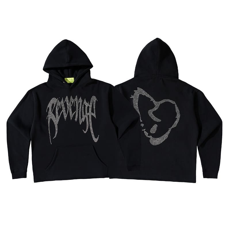 Revenge Style Black Skull Logo Hoodie 2