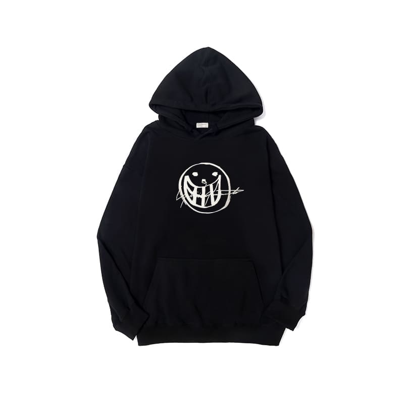 yohji yamamoto sketch smiley F**e hoodie