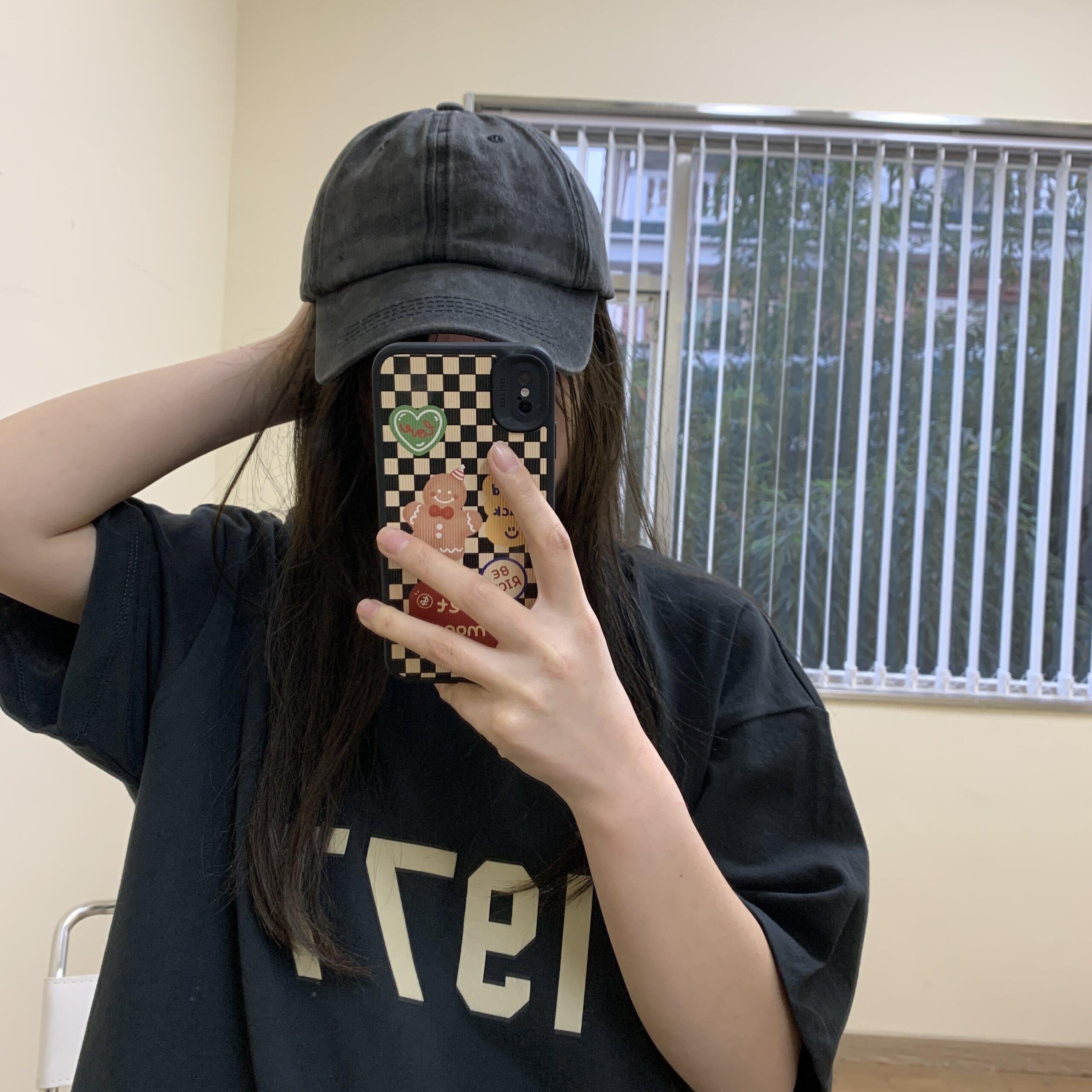 Gx Fog Washed Black Distressed Cap