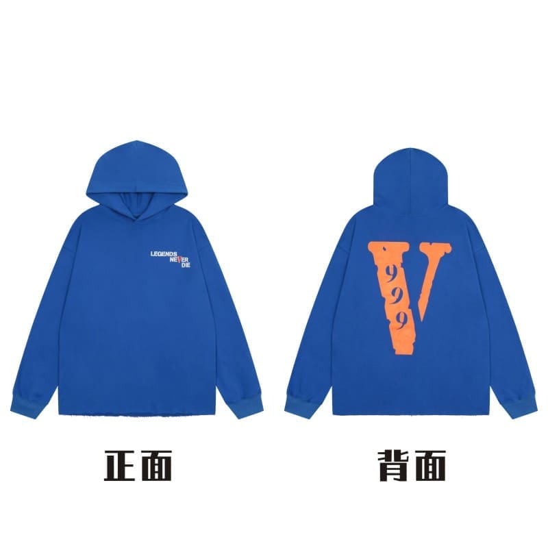 VLONE x Juice WRLD Big V Hoodie for Men and Women High Street Fashion