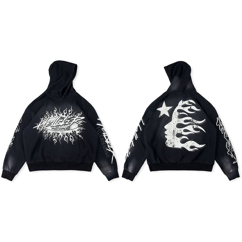 H*lst*r studios marble tie-dye hoodie