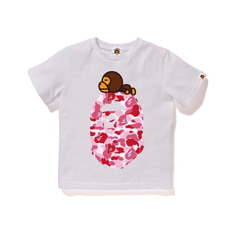 Bape Children’S Clothing Cartoon Camouflage Tee