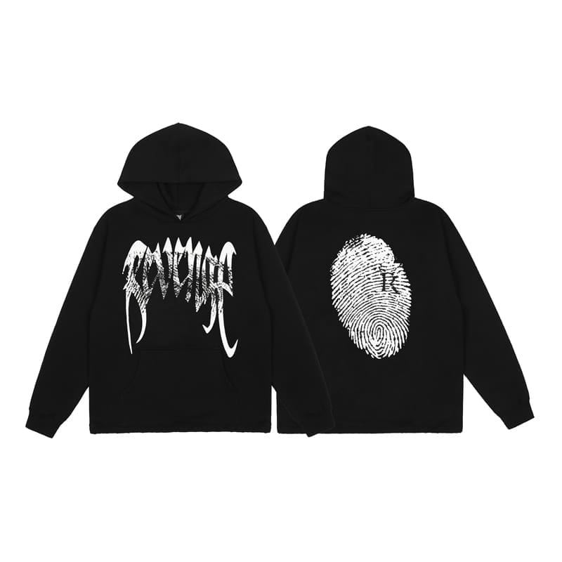 Revenge Style Black Skull Logo Hoodie 2