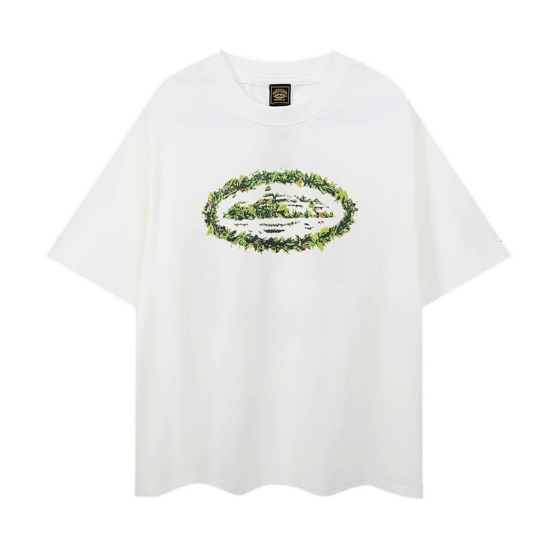 Corteiz Devil Island Graffiti Print T-Shirt for Men and Women High Street Retro Style