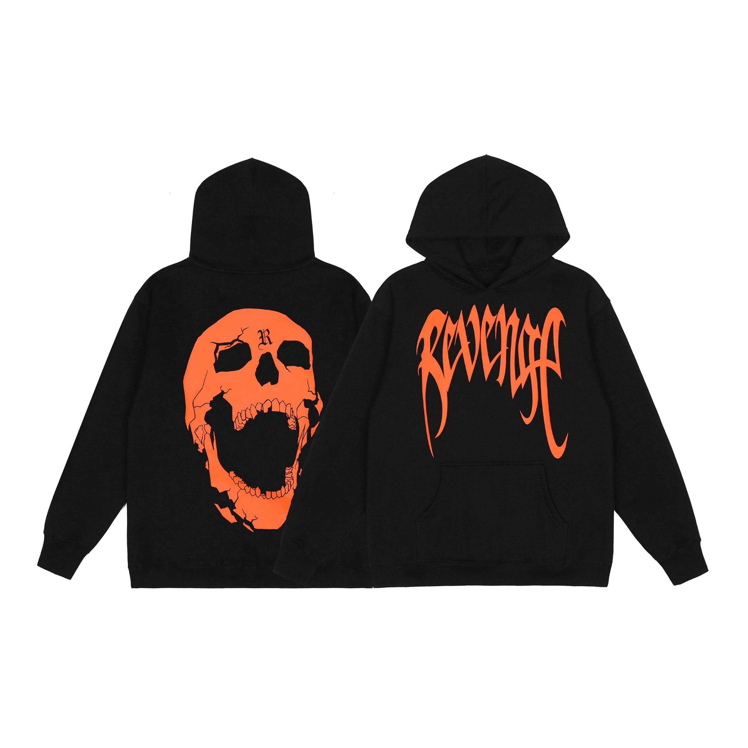 Revenge Style Black Skull Logo Hoodie 2