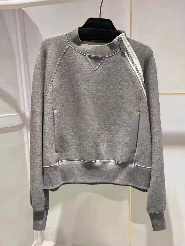 Fog Sacai Solid Color Round Neck Sweatshirt