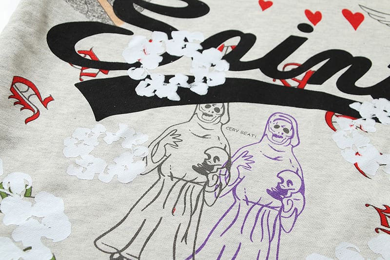 Saint Mixx Denim Tears Joint Hooded Sweater for Couples