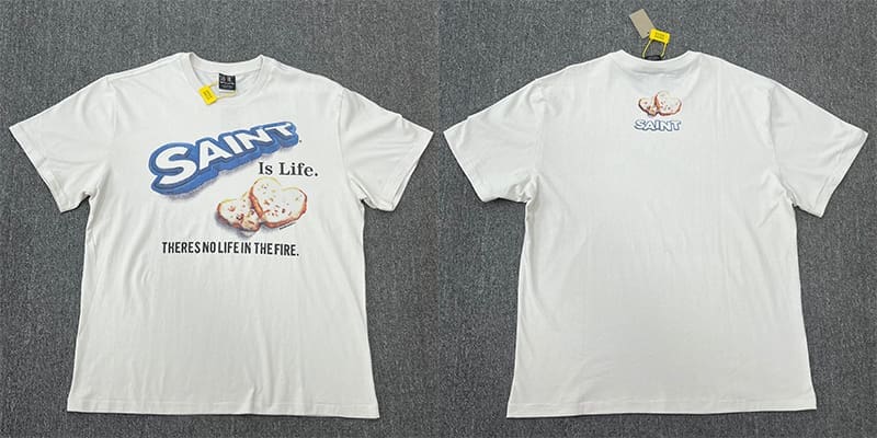 Saint Michael Distressed Retro Washed Vintage T-Shirt Fashion Collection