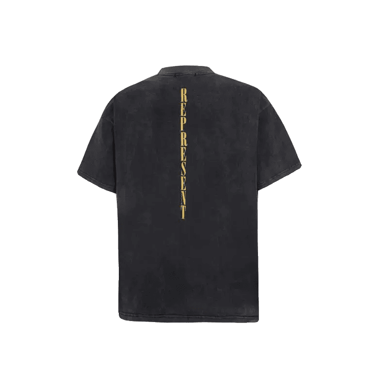 Represent Elf Angel Print Retro Washed Distressed Casual Short Sleeve T-Shirt