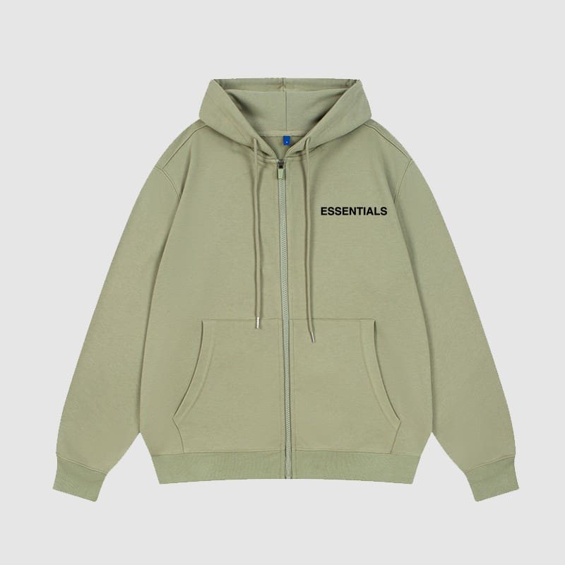 Essentials Cardigan Zipper Hooded Sweater