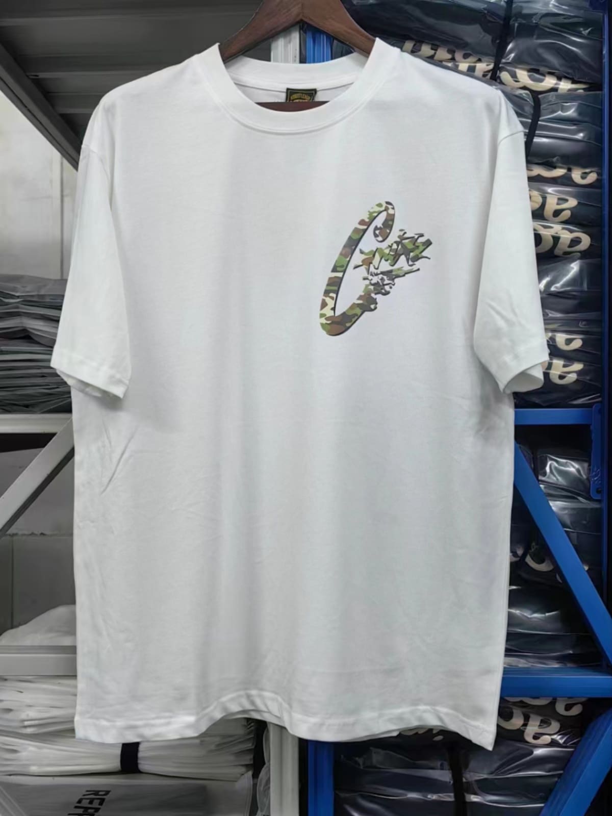 Corteiz Devil Island Camouflage Print T-Shirt Summer High Street Style