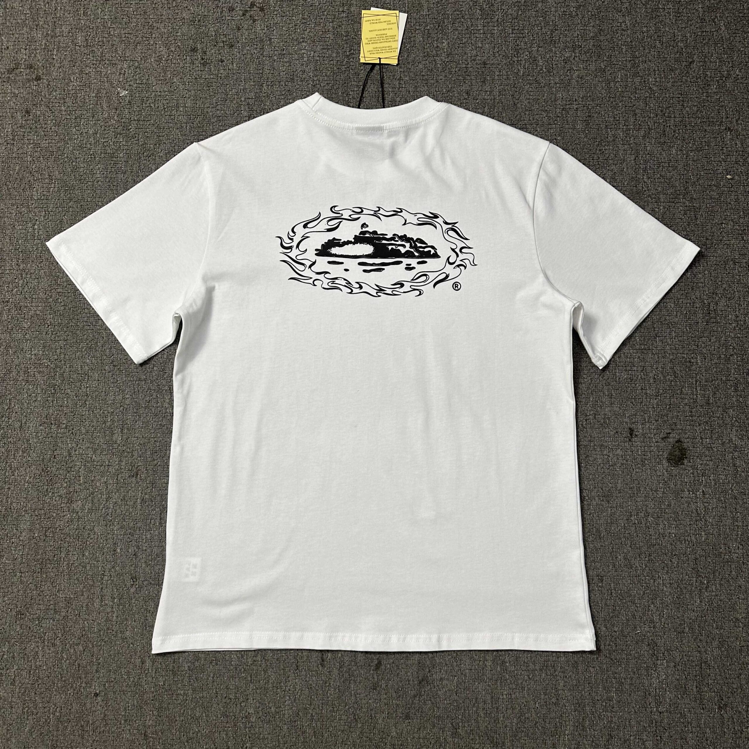 Corteiz Devil Island Flame Base T-Shirt