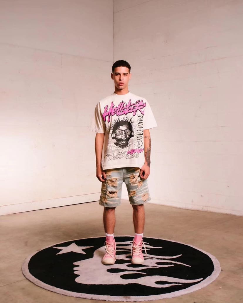 H*lst*r studios ripped denim shorts