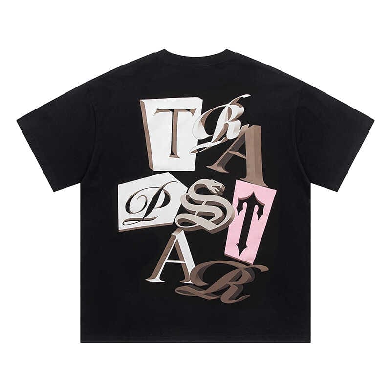 Trapstar Candy Color Letter Print Cotton Short Sleeve T-Shirt High Street Style