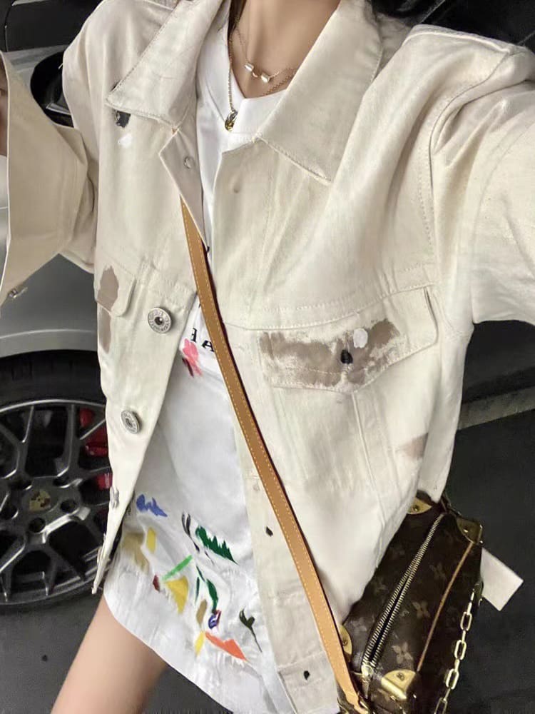 Gallery Dept Lanvin Splash Ink Denim Jacket