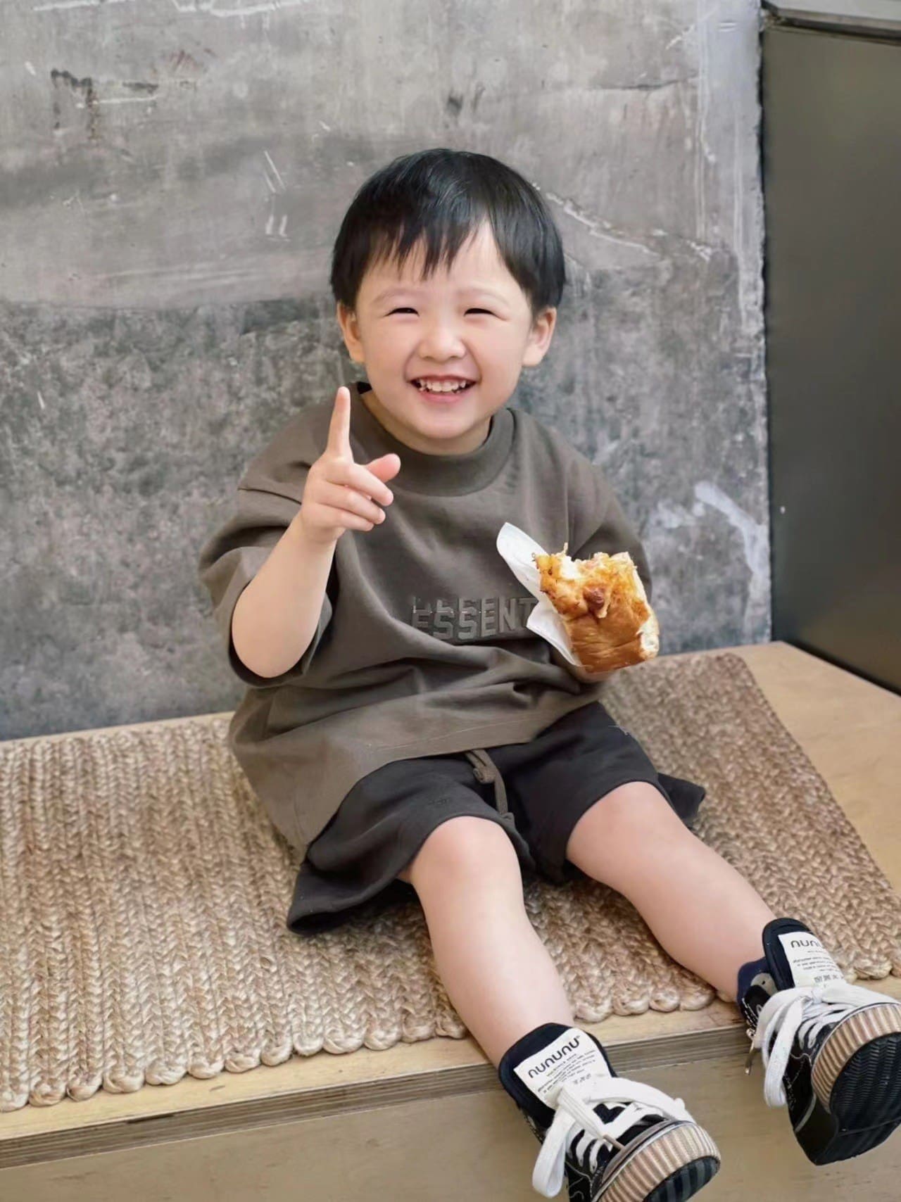 Essentials Kids’ Flocking Letter Tee