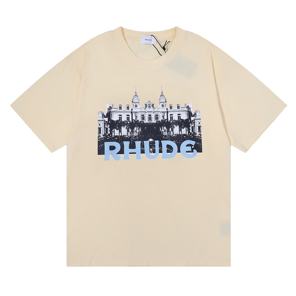 Rhude Casino Hd Castle Printed T-Shirt