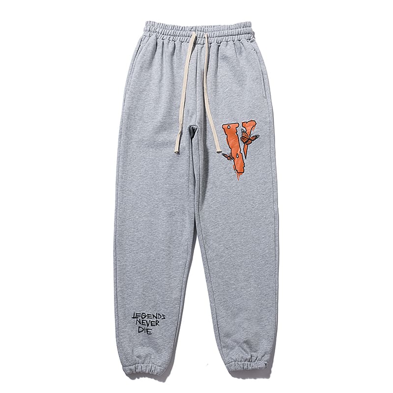VLONE FOG 999 Juice WRLD Butterfly Sports Ankle-Tied Casual Pants