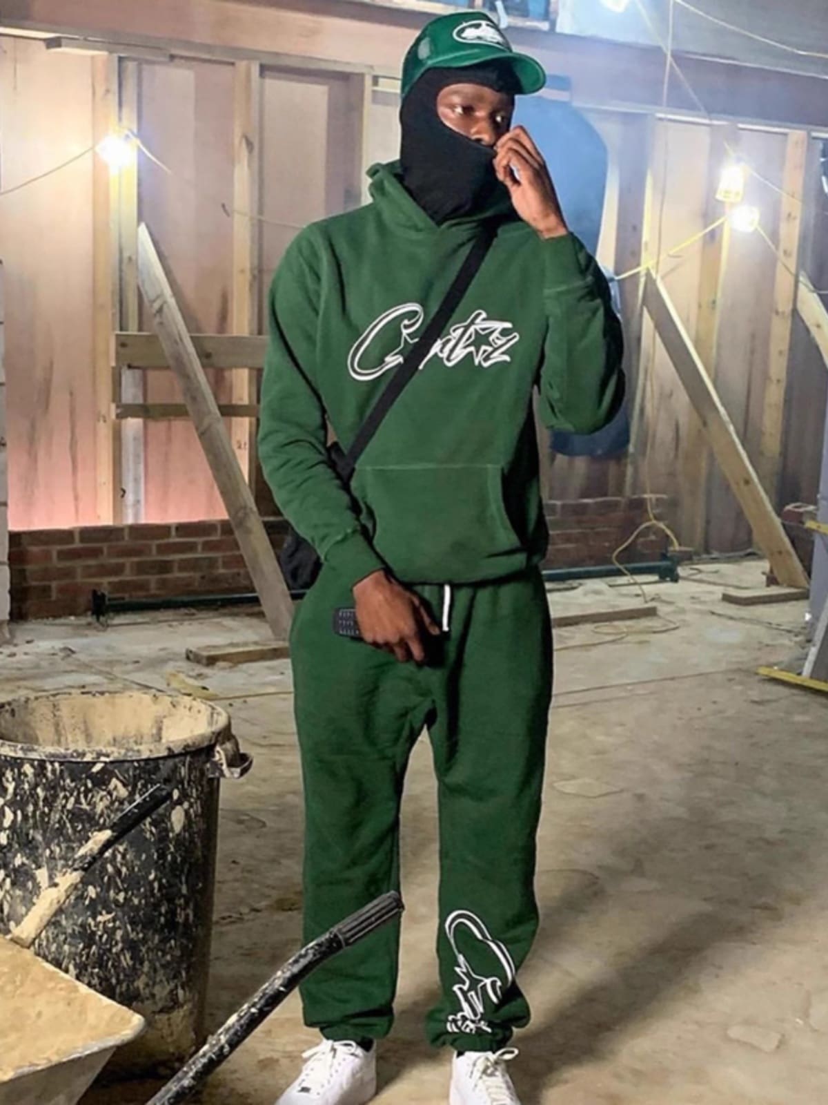 Corteiz Letter Printed Hoodie and Sweatpants Set