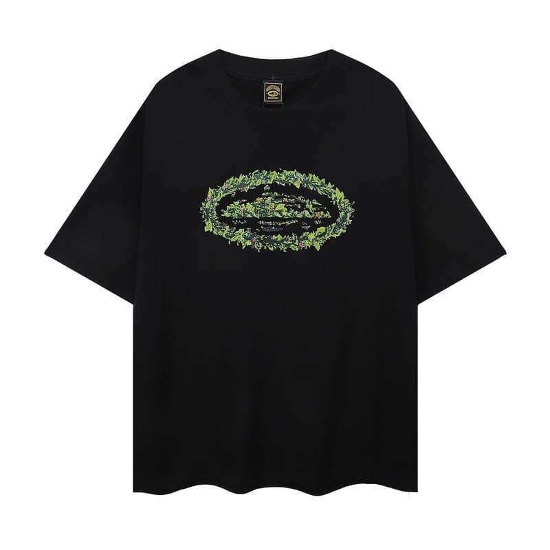 Corteiz Devil Island Graffiti Print T-Shirt for Men and Women High Street Retro Style