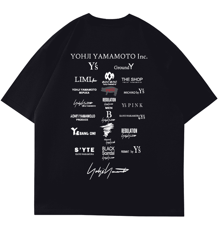 Yohji Yamamoto X Bafang Full Printed Logo Tee