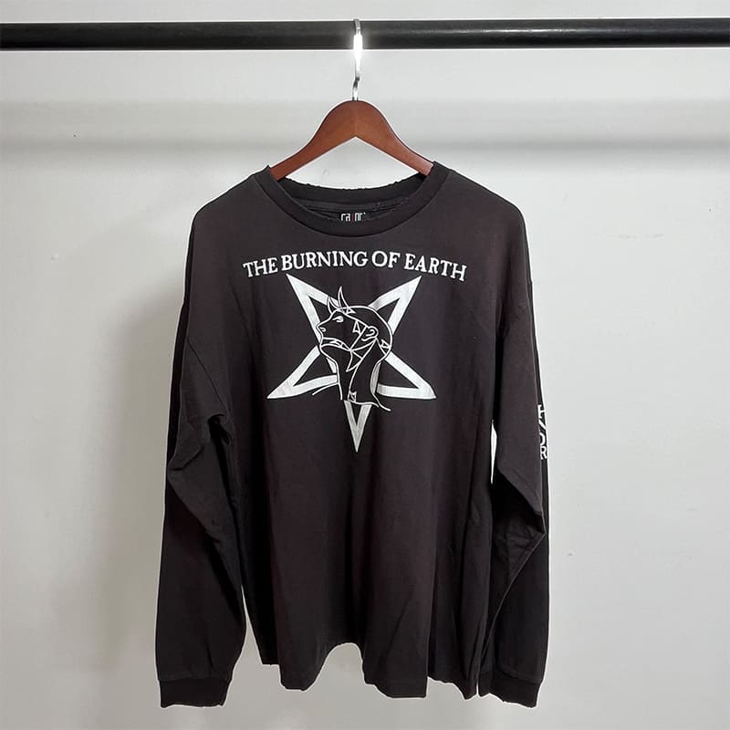 Saint Michael American-Style Distressed Long-Sleeved T-Shirt for Men and Women