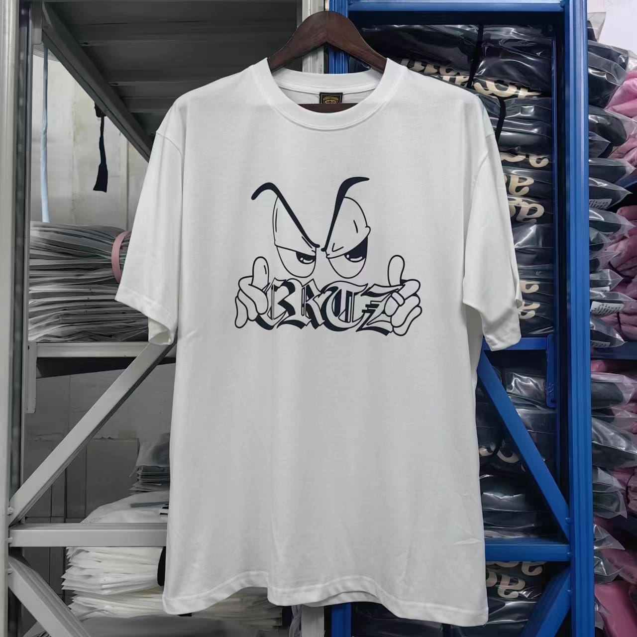 Corteiz Devil Island Printed Cotton Short Sleeve T-Shirt for Men and Women