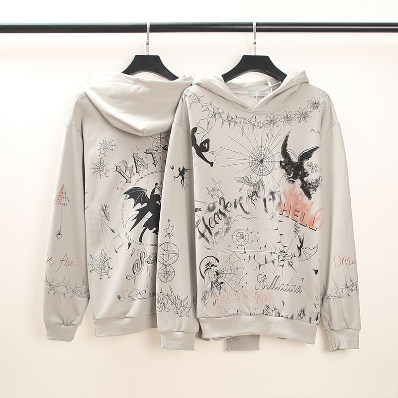 Saint Michael Graffiti Angel Devil Sweater