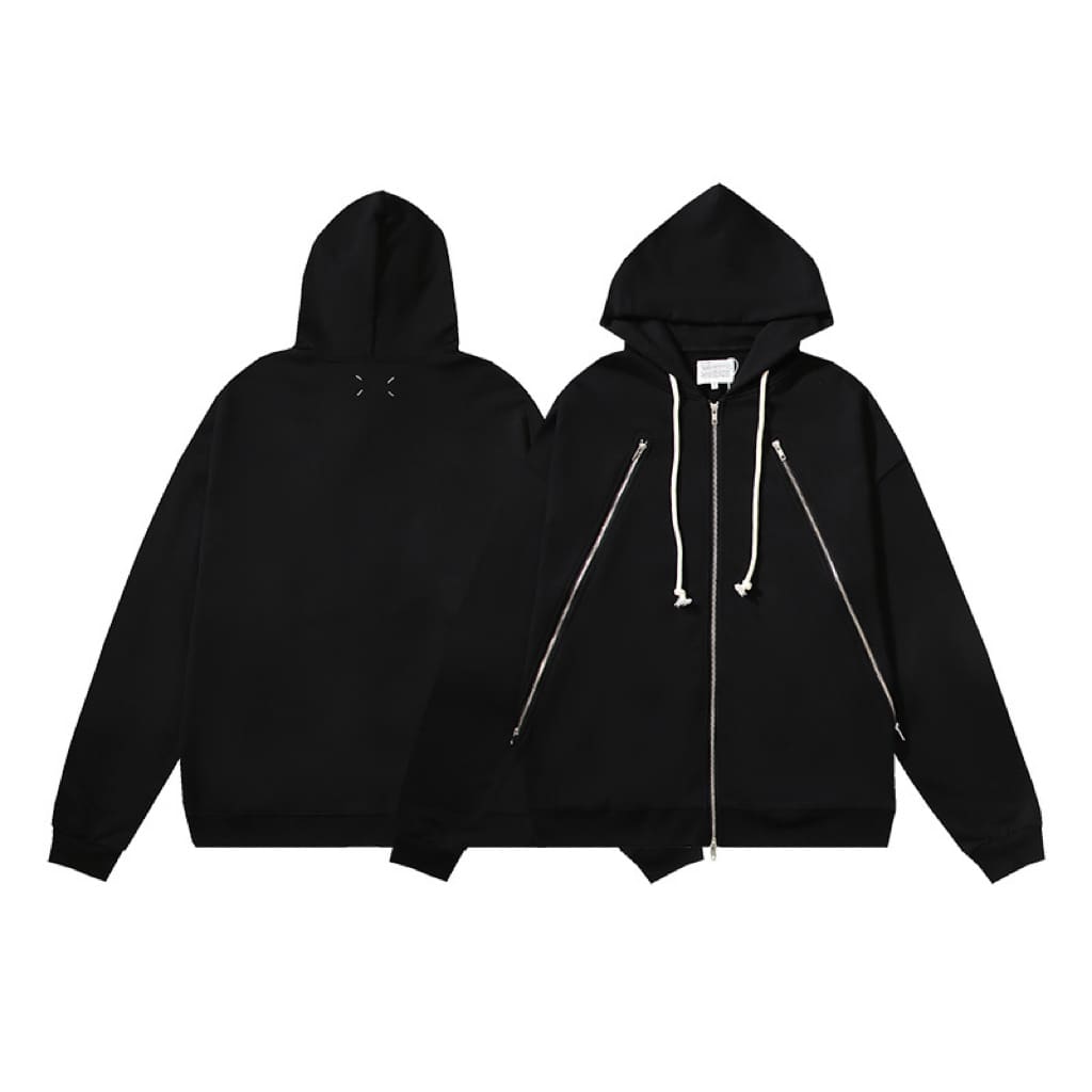 Ma*i*la double zipper metal cardigan