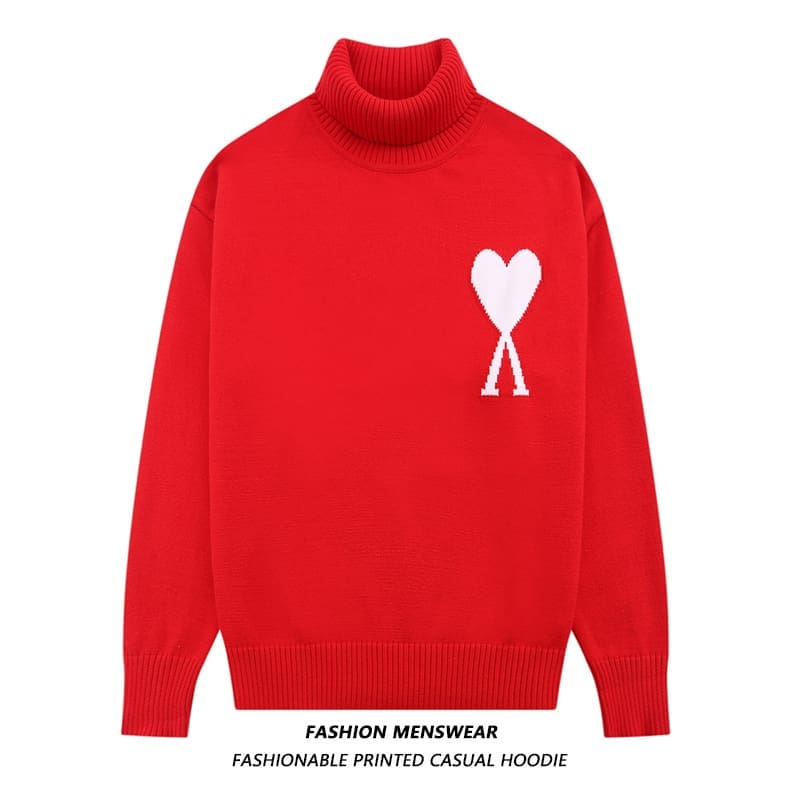 Ami Aeeo White Sweater Turtleneck