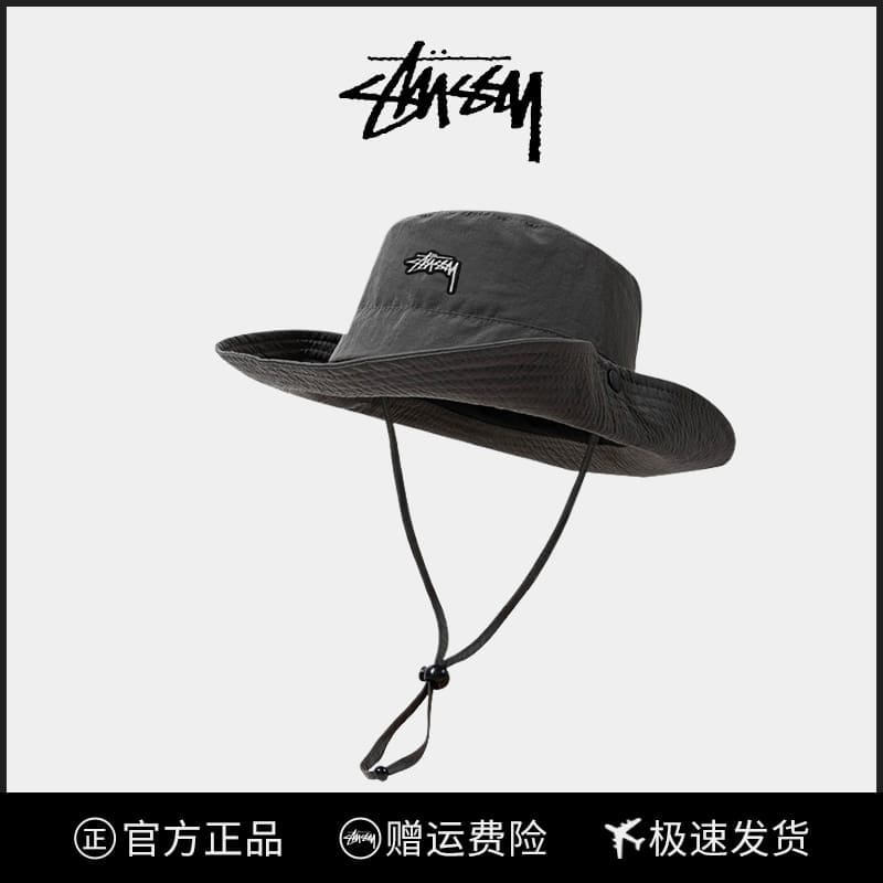 Stussy Outdoor Quick-Drying Bucket Hat Summer Sun Hat for Women