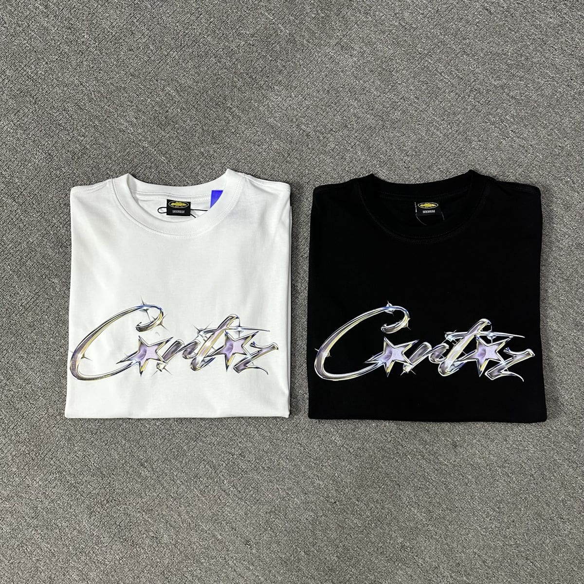 Corteiz Devil Island Gem Letter Print Summer Casual T-Shirt