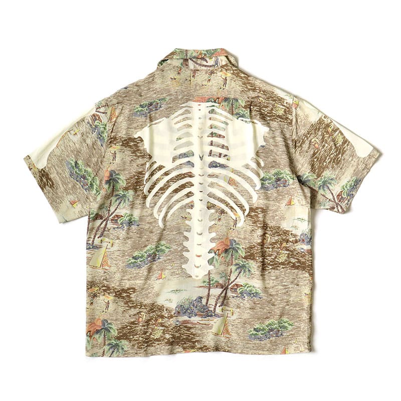 Kapital23Ss Hida Hehong Bones Hawaiian Print Shirt
