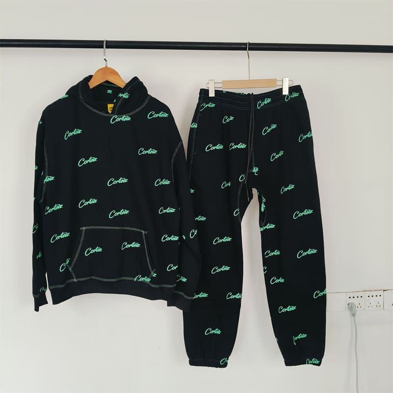 Corteiz Devil Island Over Printed Letter Hoodie