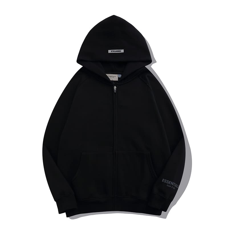 Fog Essentials High Street Zipper Sweater Hooded Coat