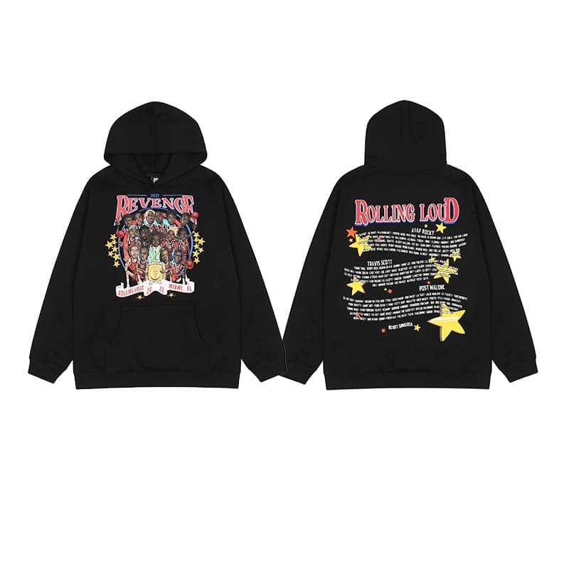 Revenge Style Black Skull Logo Hoodie 2