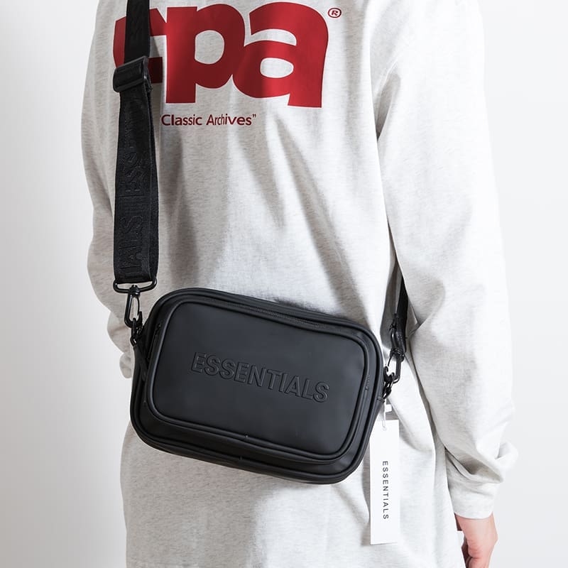 ESSENTIALS Cargo Style Chest Bag Small Square Messenger Bag for Men and Women