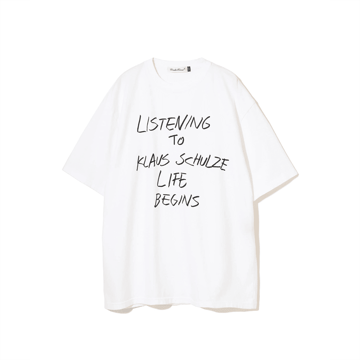 Undercover Retro Washed Letter Print Loose T-Shirt for Men and Women