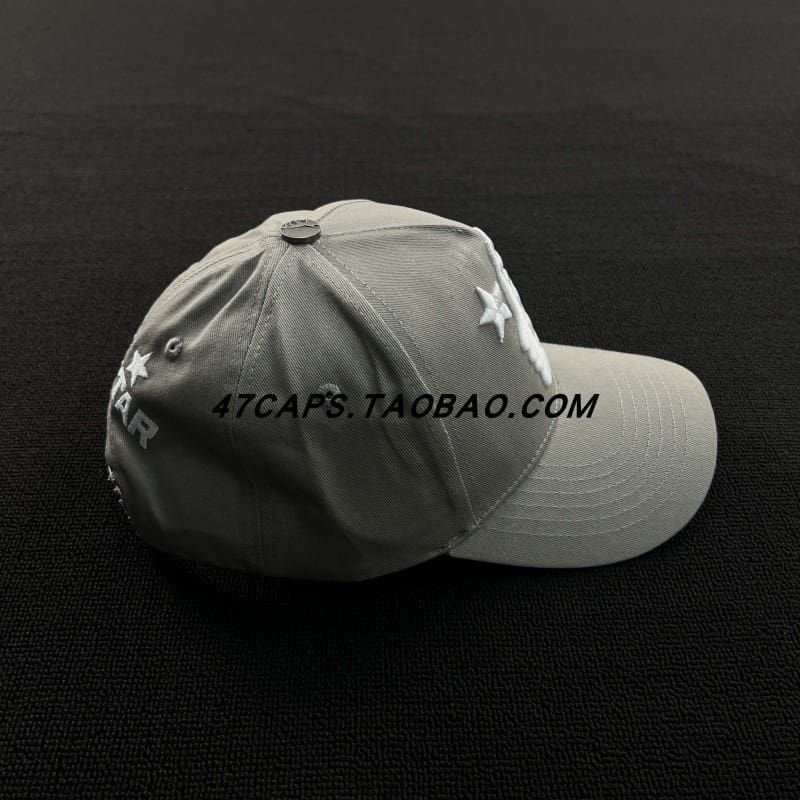 H*lst*r american hip hop adjustable peaked cap with rhinestone