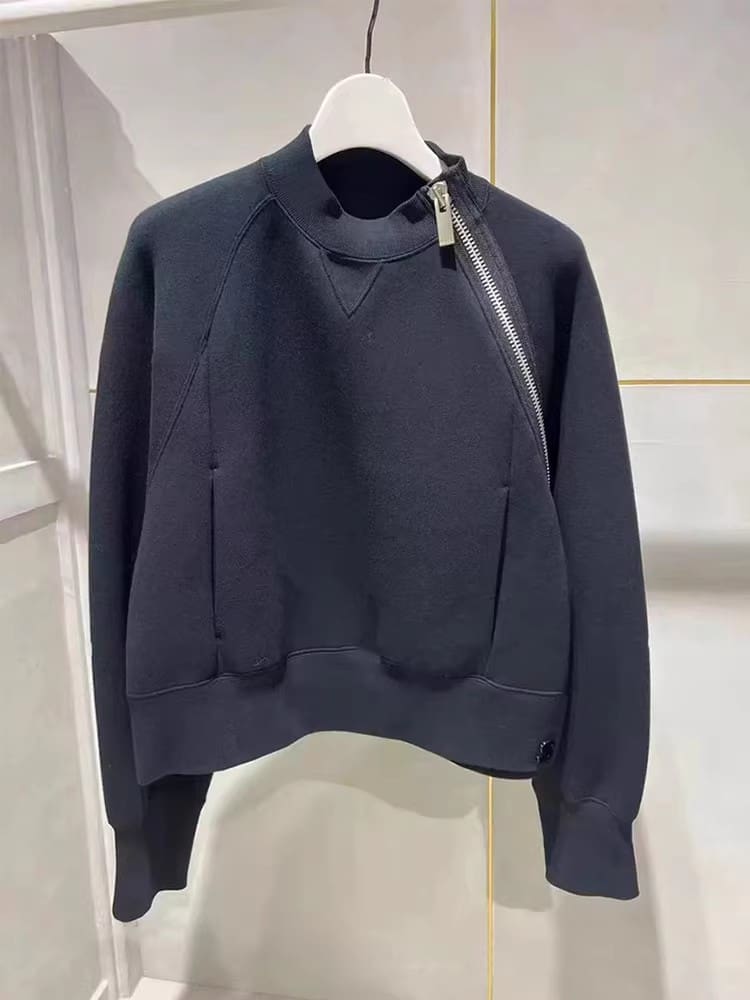 Fog Sacai Solid Color Round Neck Sweatshirt