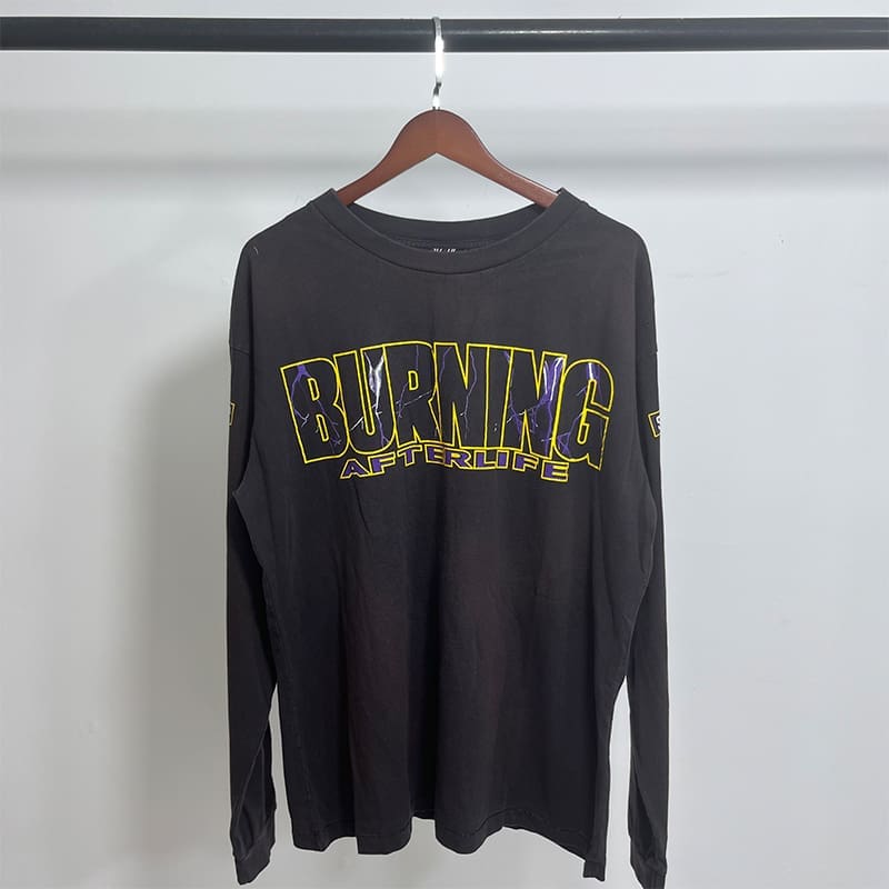 Saint Michael American-Style Distressed Long-Sleeved T-Shirt for Men and Women