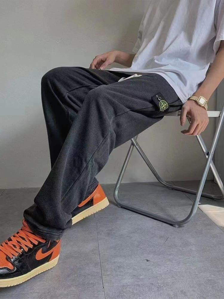 Stone Island Washed Distressed Cotton Pants