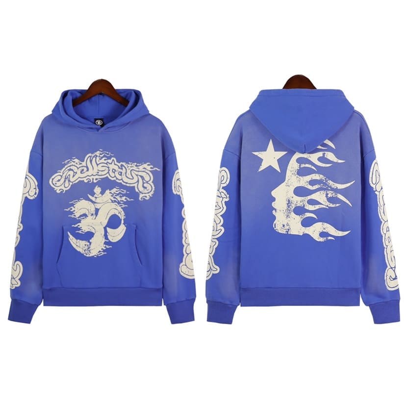 H*lst*r letter printed hooded pullover 4 colors