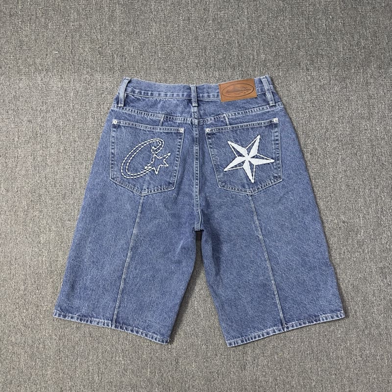 Corteiz Embroidered Five-Pointed Star Denim