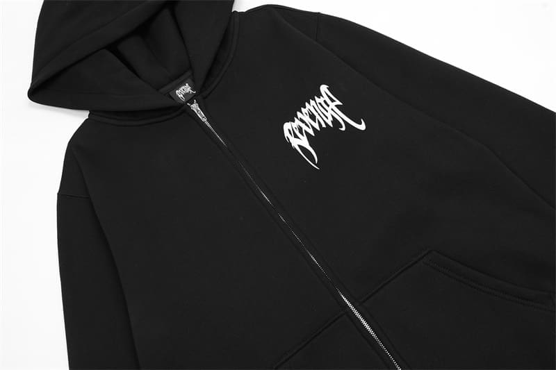 Revenge Fleece-Lined Zipper Hoodie for Men and Women