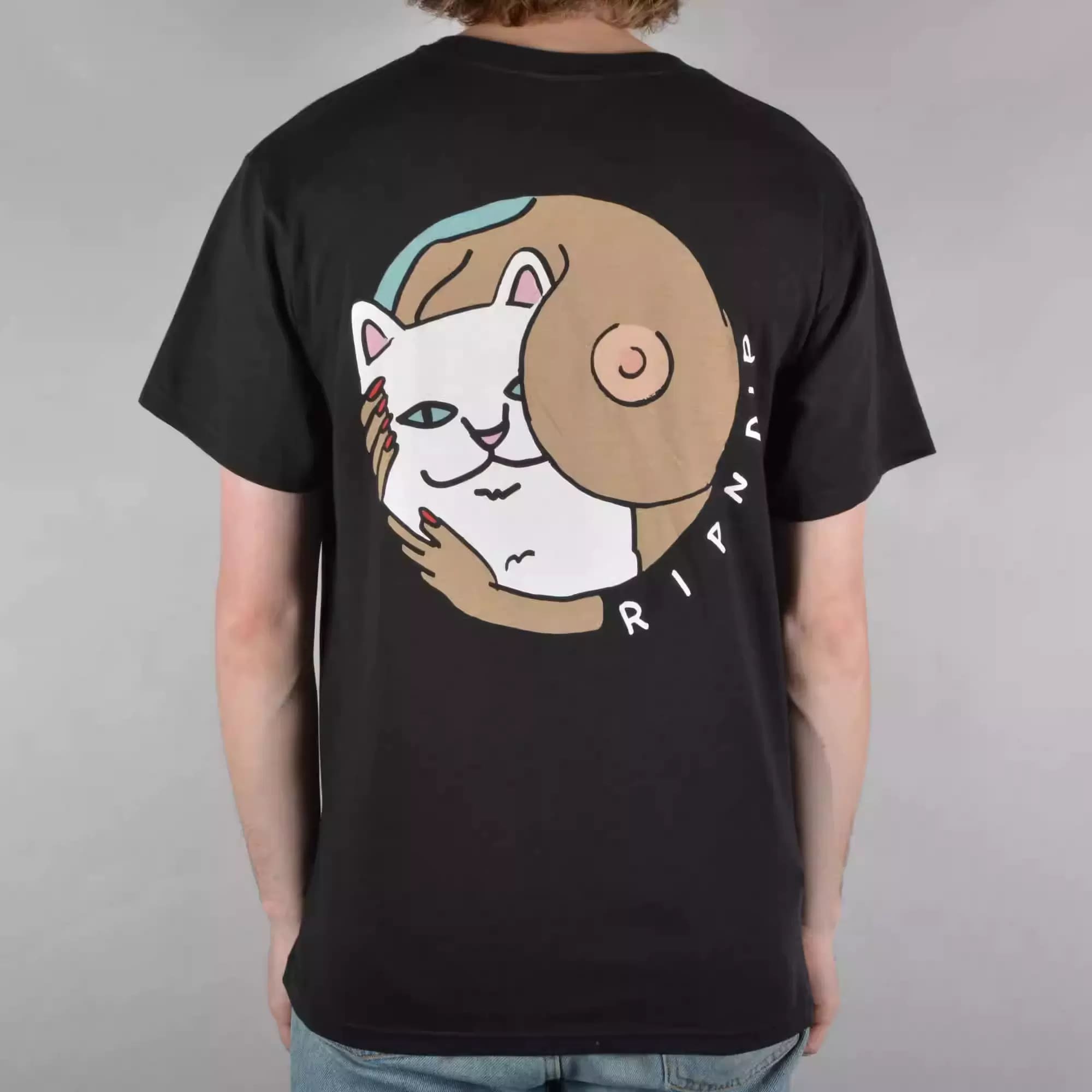Rip N Dip Middle Finger Cat Pocket Tee