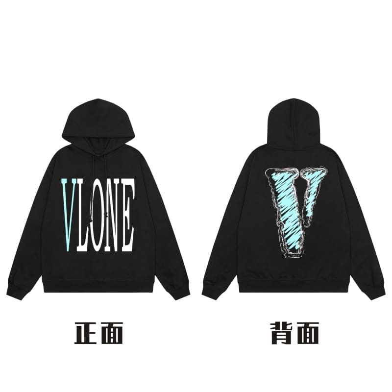 VLONE x Juice WRLD Big V Hoodie for Men and Women High Street Fashion