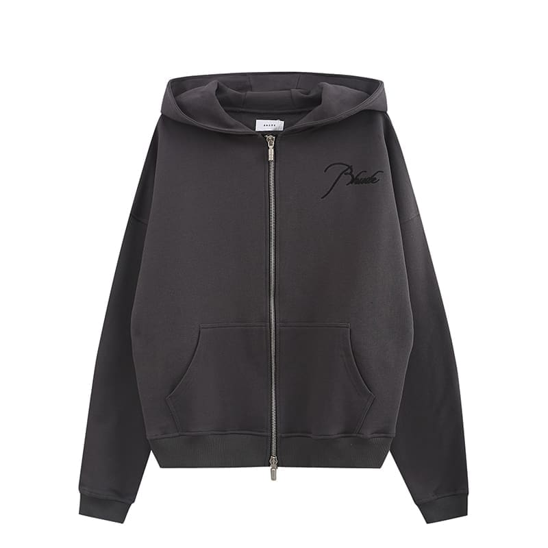 Rhude Capsule Zipper Letter Logo Hoodie