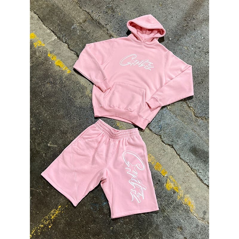 Corteiz Style Hip Hop Print Knitted Shorts