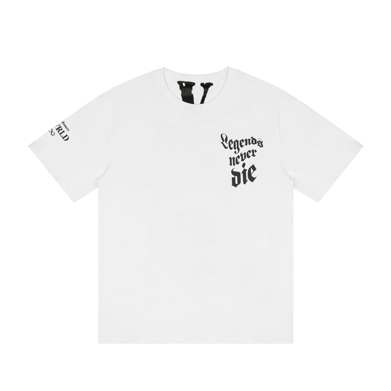VLONE FOG Juice WRLD Floral Figure Printed High Street Short Sleeve T-Shirt